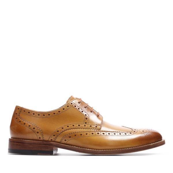 Clarks Mens James Wing Brogues Brown | CA-5396420